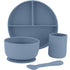 Mikk-Line Silicone Dinner Set Tableware Faded Denim
